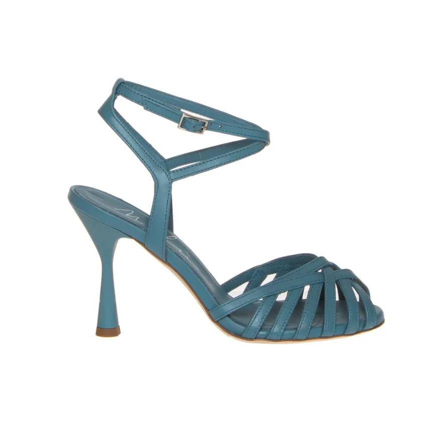MALU 9806/G SANDALO GABBIA BLU TURCHESE
