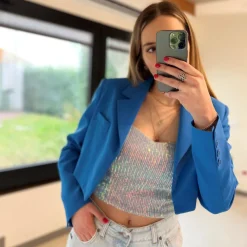 MARKUP MW461609 TOP PAILLETTES AZZURRO