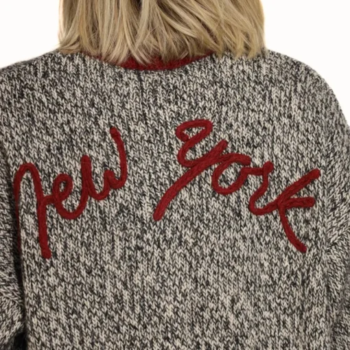 MARYLEY CARDIGAN 24IB830 BIANCO/GRIGIO