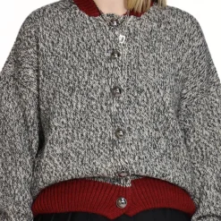 MARYLEY CARDIGAN 24IB830 BIANCO/GRIGIO