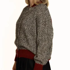 MARYLEY CARDIGAN 24IB830 BIANCO/GRIGIO