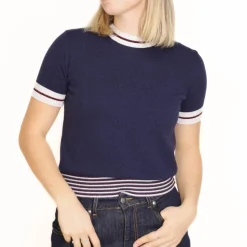 MARYLEY MAGLIA 24IB822 MANICA CORTA BLU