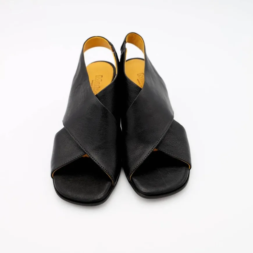 MAT20 6501 SANDALO INCROCIATO NERO