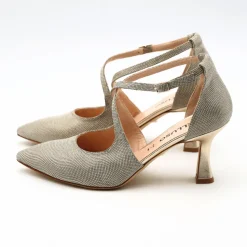 MELLUSO DECOLLETE E1631Z GLITTER PLATINO