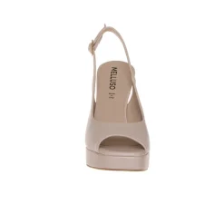 MELLUSO J637 SANDALO PLATFORM PELLE NUDE
