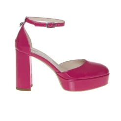 NERO GIARDINI E307060DE-609 DECOLLETE ZEPPA FUXIA