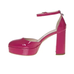 NERO GIARDINI E307060DE-609 DECOLLETE ZEPPA FUXIA