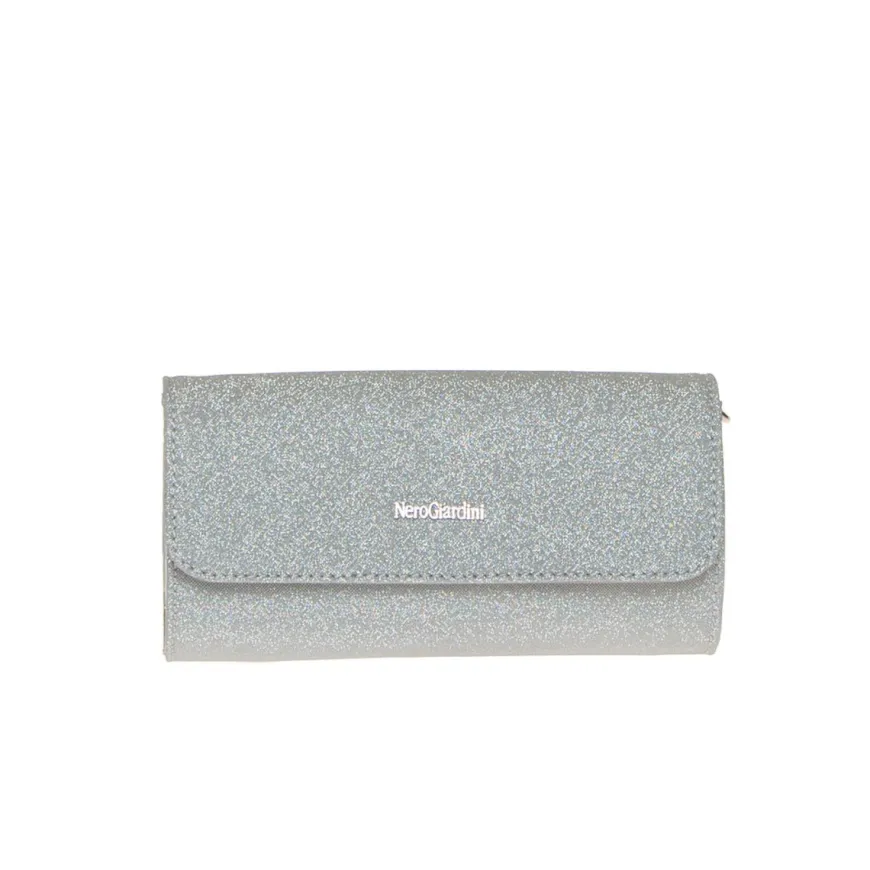 NERO GIARDINI E343007DE-700 POCHETTE BRILLANTINI ARGENTO