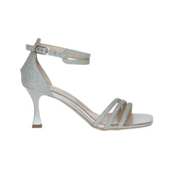 NERO GIARDINI E307291DE-700 SANDALO GLITTER ARGENTO