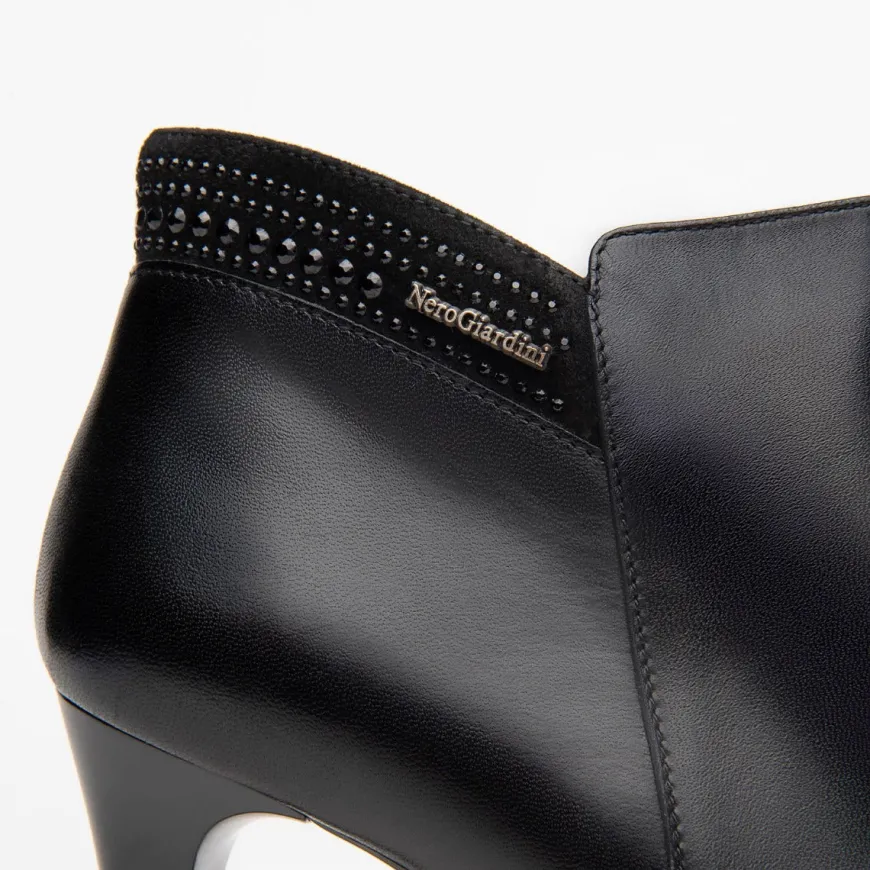 NERO GIARDINI I013461DE-100 STIVALETTO STRASS NERO