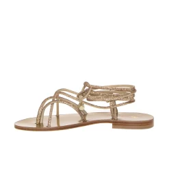 PAOLA FIORENZA FD21 SANDALO SCHIAVA STRASS ORO