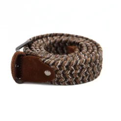 PRATENICE CINTURA UOMO 963-35 INTRECCIO STRIATURE TABACCO