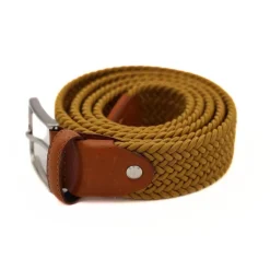 PRATENICE CINTURA UOMO 800-35 INTRECCIO SENAPE