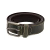 PRATENICE CINTURA UOMO 341 PELLE VERDE CUCITURE