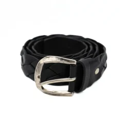 PRATENICE CINTURA UOMO 998-35 PELLE INTRECCIO NERO