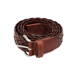 PRATENICE CINTURA UOMO 838/30 PELLE INTRECCIO CUOIO