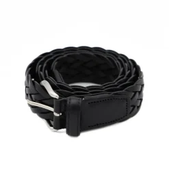 PRATENICE CINTURA UOMO 838/30 PELLE INTRECCIO NERO