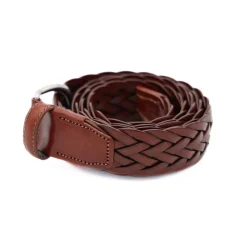 PRATENICE CINTURA UOMO 838/30 PELLE INTRECCIO CUOIO