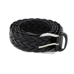 PRATENICE CINTURA UOMO 838/30 PELLE INTRECCIO NERO