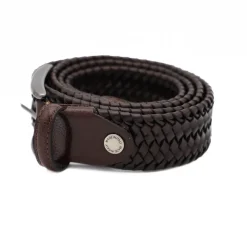 PRATENICE CINTURA UOMO 867 PELLE INTRECCIO TESTA DI MORO
