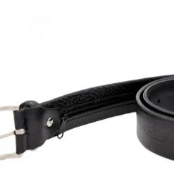 PRATENICE CINTURA UOMO 035-2 PELLE NERO ZIP PORTA-SOLDI