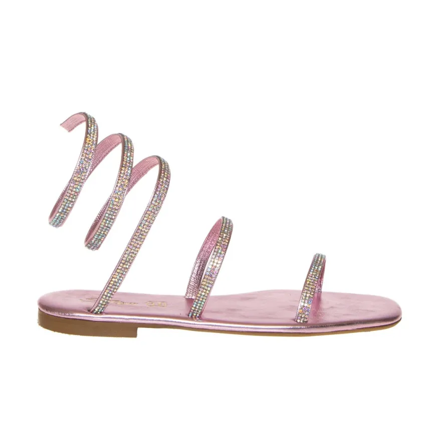 SAN PIERO E34006 SANDALO SCHIAVA ROSA STRASS