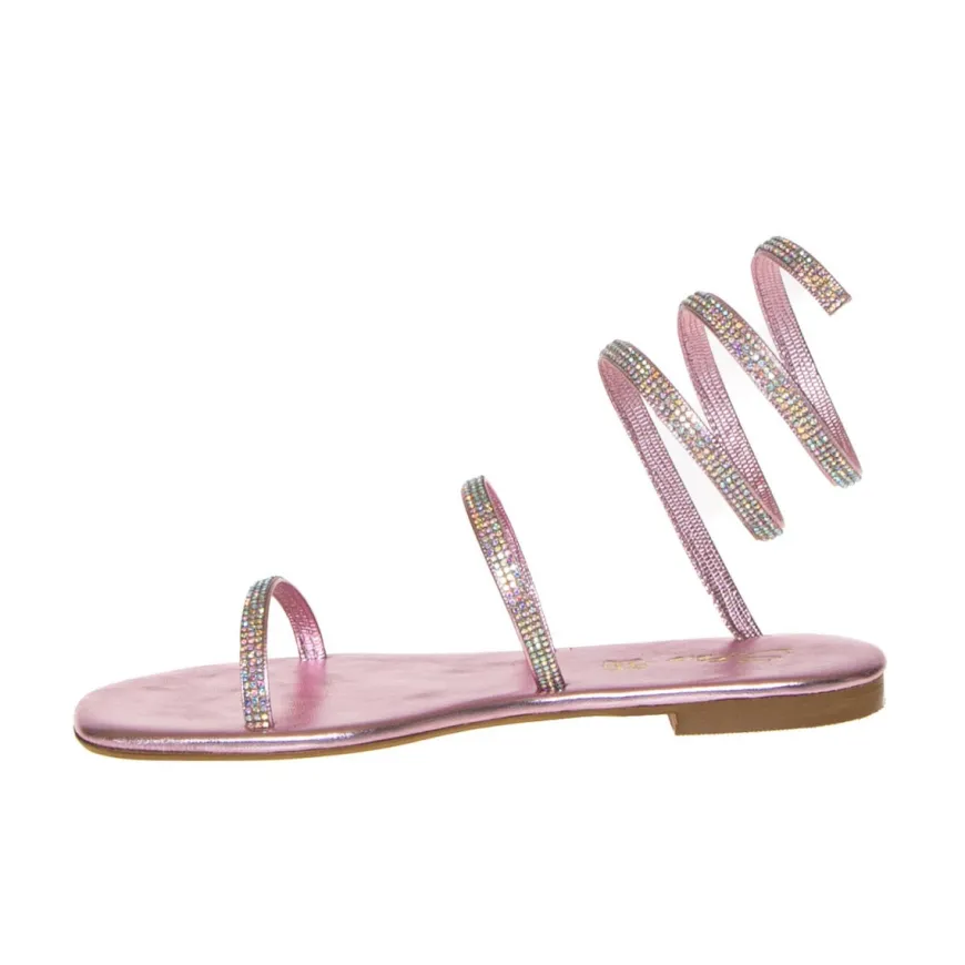 SAN PIERO E34006 SANDALO SCHIAVA ROSA STRASS