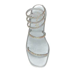 SAN PIERO E34006 SANDALO SCHIAVA ARGENTO STRASS