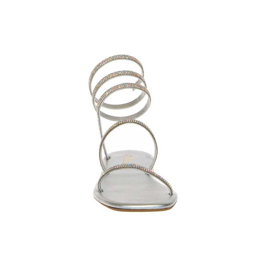 SAN PIERO E34006 SANDALO SCHIAVA ARGENTO STRASS