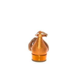 SILVIA ROSSINI 612 SANDALO GABBIA LAMINATA ARANCIO