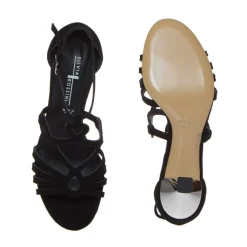 SILVIA ROSSINI SANDALO DONNA 442 CAMOSCIO NERO