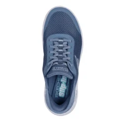 SKECHERS SLIPON 124836-BLU AZZURRO
