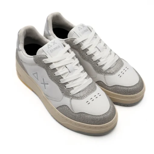 SUN68 SNEAKER Z35234 01 44 GLITTER ARGENTO