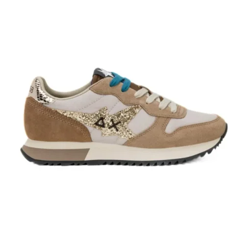 SUN68 SNEAKER Z44210-16 GLITTER BEIGE