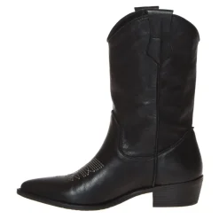 THE FLOW M301 STIVALE TRONCHETTO TEXANO PELLE NERO