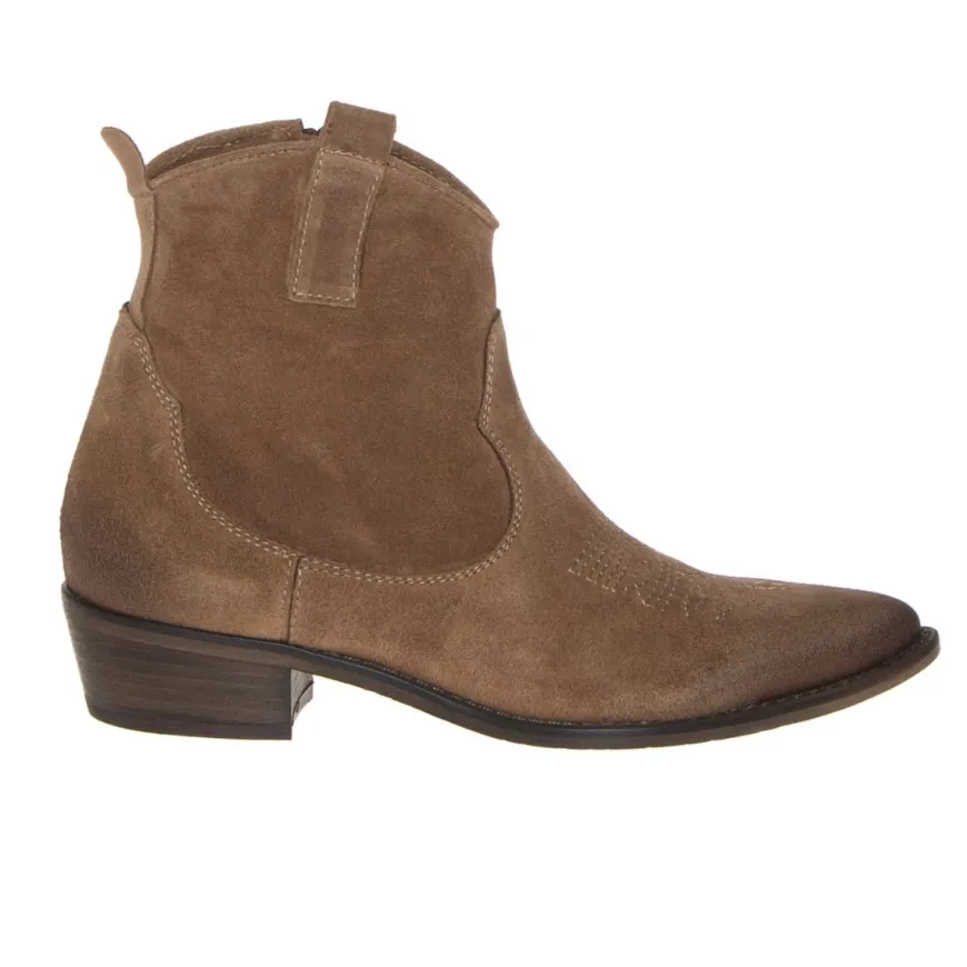 THE FLOW M305 STIVALETTO TEXANO PELLE SCAMOSCIATA SABBIA