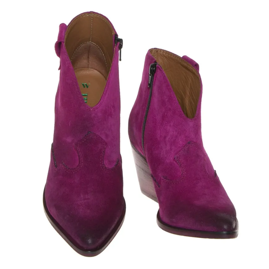 THE FLOW M600 STIVALETTO TEXANO SCAMOSCIATO FUXIA