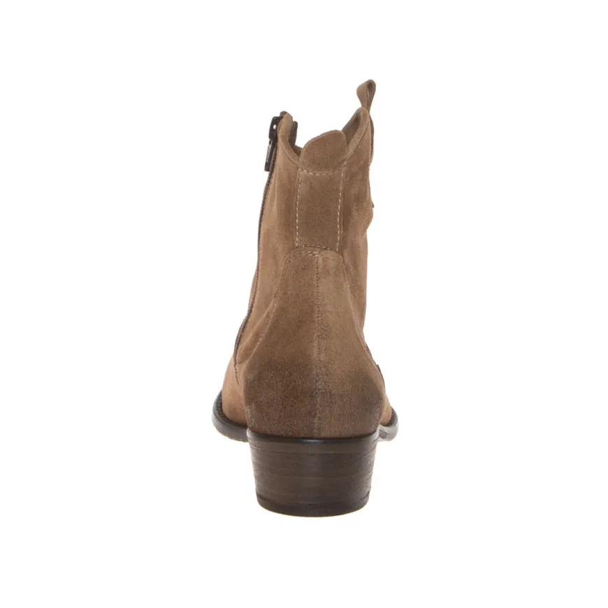 THE FLOW M305 STIVALETTO TEXANO PELLE SCAMOSCIATA SABBIA