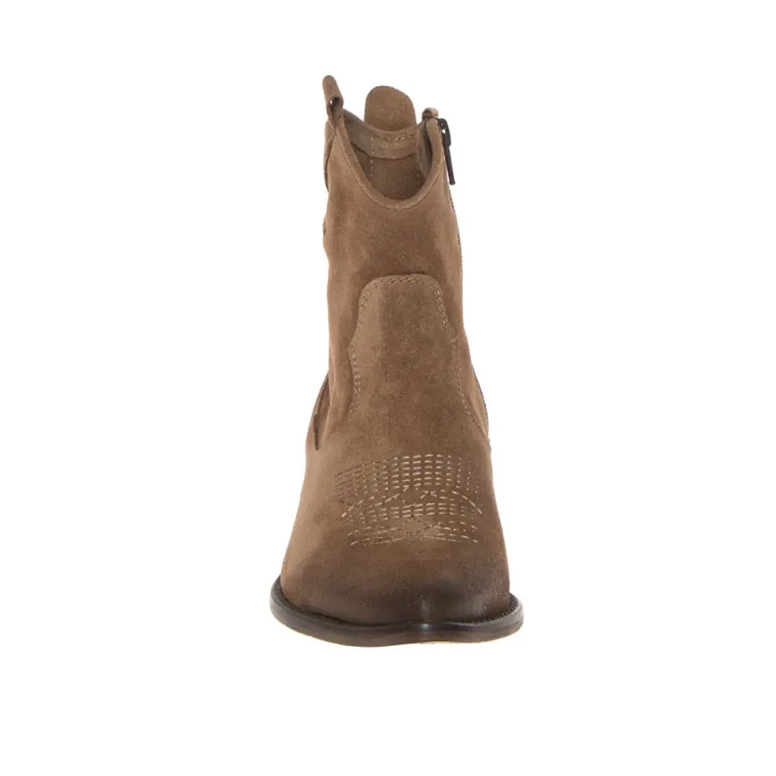 THE FLOW M305 STIVALETTO TEXANO PELLE SCAMOSCIATA SABBIA