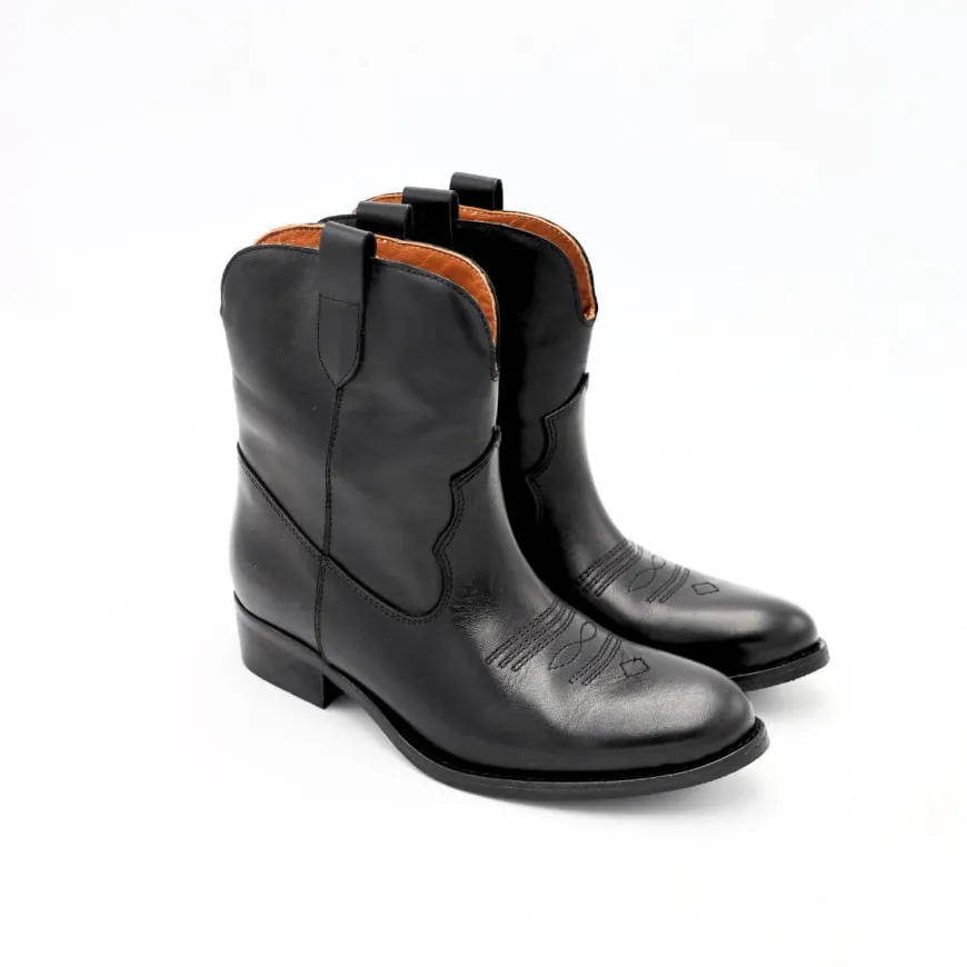 THE FLOW STIVALETTO M250 PELLE NERO