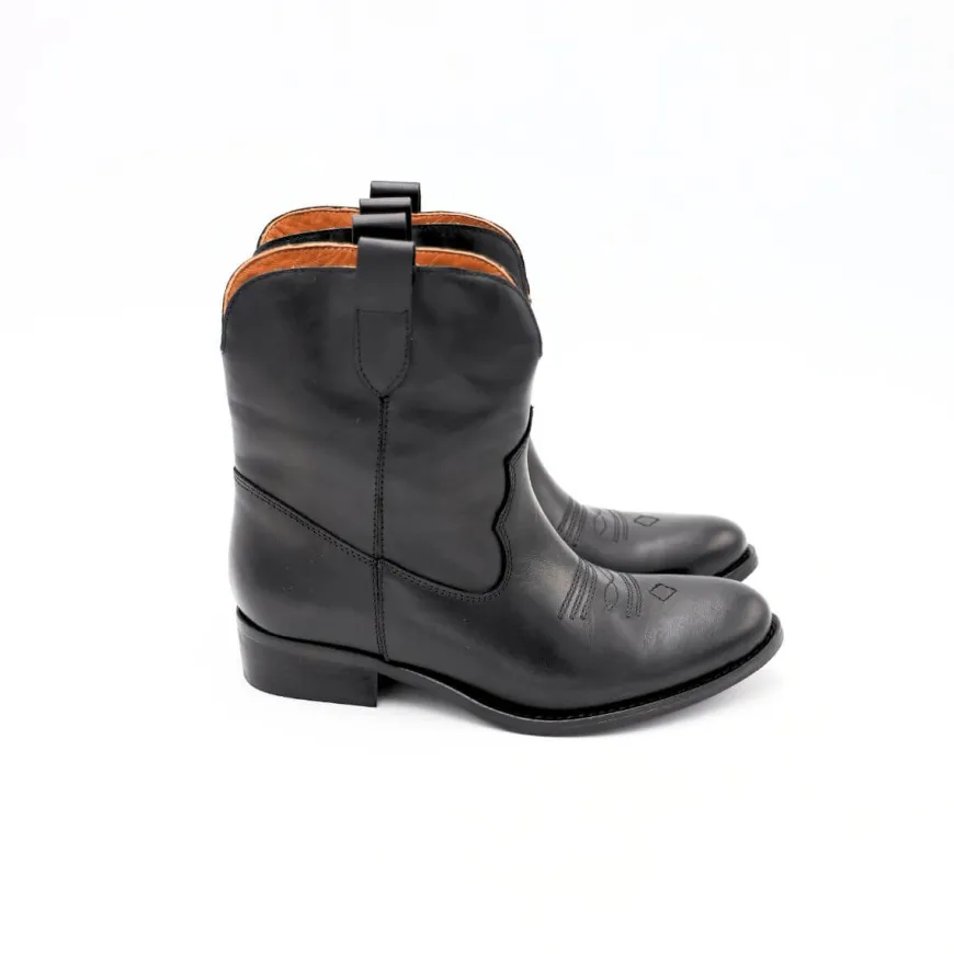 THE FLOW STIVALETTO M250 PELLE NERO