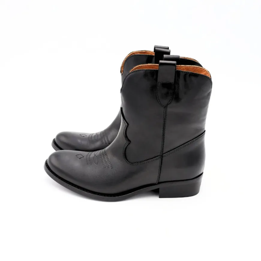 THE FLOW STIVALETTO M250 PELLE NERO
