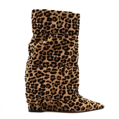 THE SELLER STIVALE ZEPPA SE002 LEOPARDATO