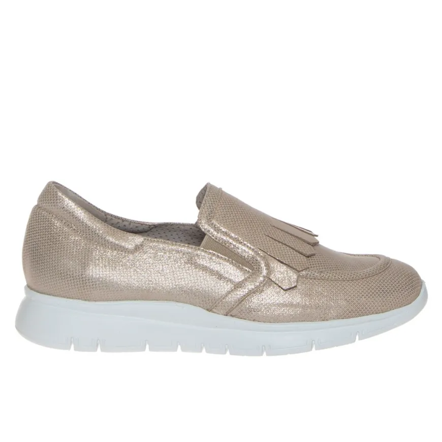 TOMASI ROBIN SLIP-ON DONNA PELLE LAMINATA ORO