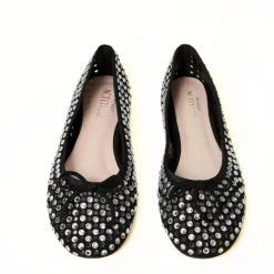 TWINSET BALLERINA ACP016 NERO STRASS