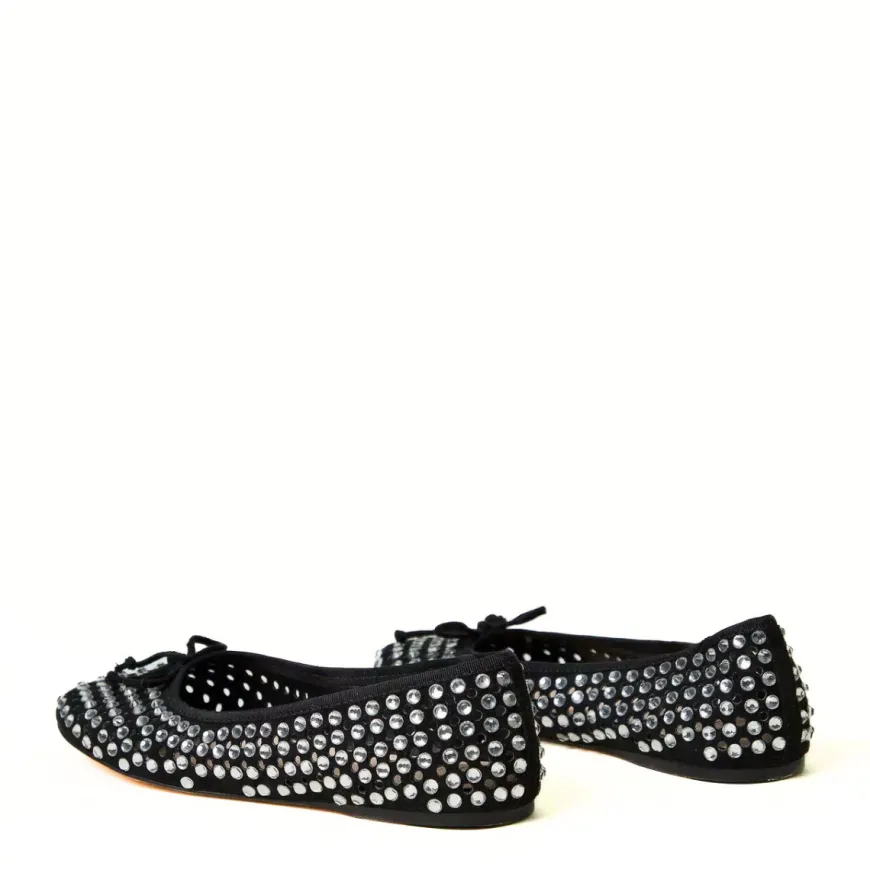 TWINSET BALLERINA ACP016 NERO STRASS