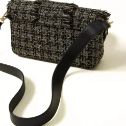 TWINSET BORSA TB7180 TWEED NERO