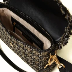 TWINSET BORSA TB7180 TWEED NERO