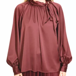 VICOLO BLUSA 1562 FIOCCO BORDEAUX