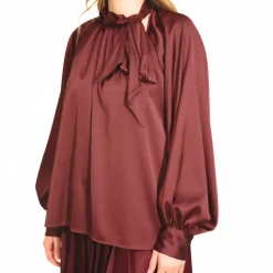 VICOLO BLUSA 1562 FIOCCO BORDEAUX